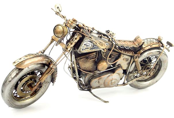 Handmade Retro Style Tinplate Indian Motorcycle Model