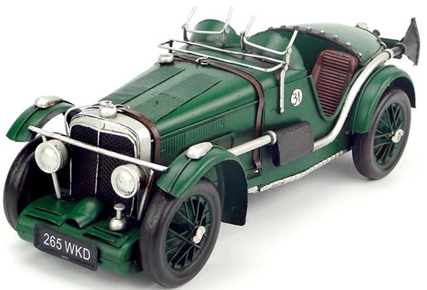 Retro Handmade Blue / Green Tinplate 1933 MG L-Type Magna Model