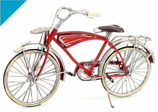 Tinplate Red / Blue Medium Scale Handmade 1959 Jaguar Bicycle