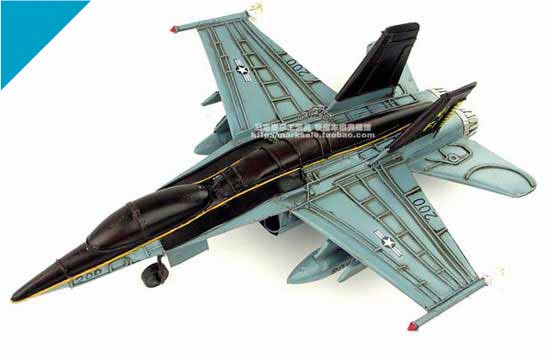 Vintage Handmade Medium Scale Tinplate F-18 Hornet Fighter Model