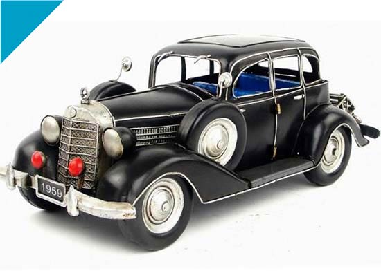 Handmade Black Medium Scale Tinplate 1936 Mercedes-Benz 260D