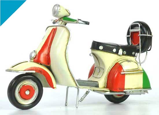 Handmade Medium Scale Vintage 1965 Vespa Scooter Model