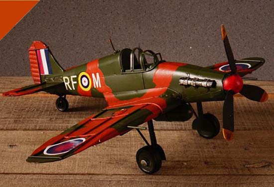 Red-Army Green Large Scale Retro Tinplate Fighter Model