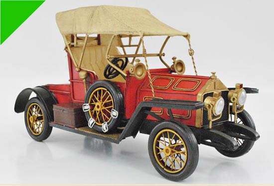 Red Large Scale Vintage Tinplate Rolls Royce Car Model