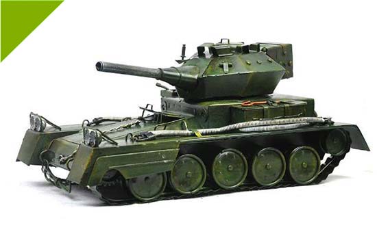 Army Green Medium Scale Retro Tinplate Tank Model