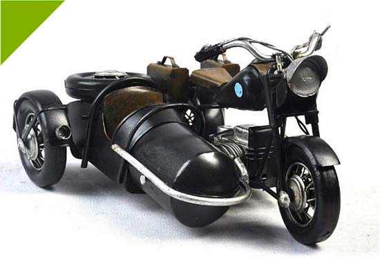 Black Medium Scale Handmade Tinplate BMW R71 Motorcycle