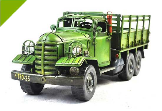 Large Army Green Tinplate 1956 FAW Jie Fang Heavy Truck Model