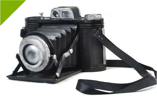 Tinplate Handmade Black Vintage Camera Model