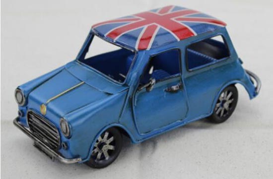 Red / Yellow / Blue Vintage Tinplate Mini Cooper Car Model