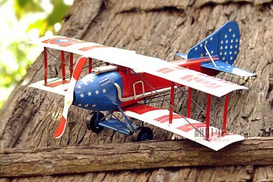 Large Size Colorful Tinplate France Spader Fighter Helicopter
