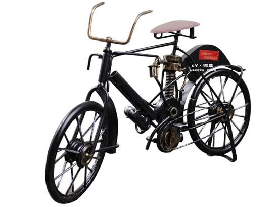 Black Medium Scale Vintage Tinplate Bicycle Model