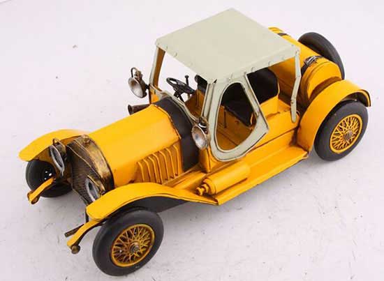 Handmade Red / Yellow Medium Scale Tinplate 1910 Rolls-Royce