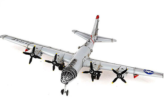 Silver Handmade Medium Scale Tinplate Bomber Aircraft Model