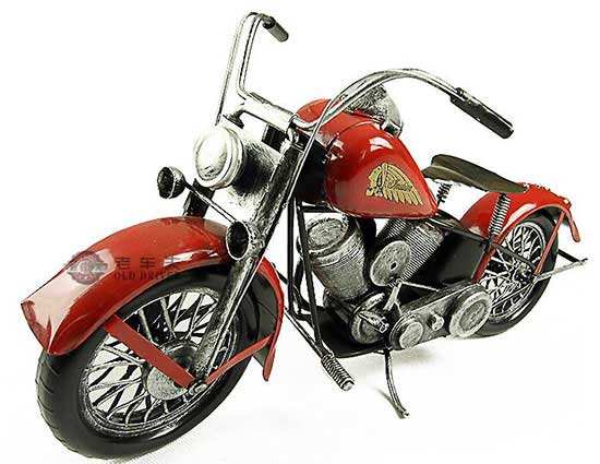 Handmade Red / Blue / Green Tinplate 1948 Indian Motorcycle
