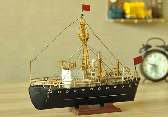 Handmade Medium Scale Vintage Tinplate Sailing Boat Model