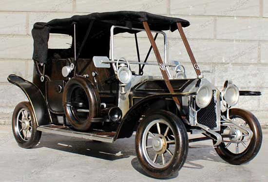 Large Scale Handmade Black Tinplate 1911 Rolls-Royce Model