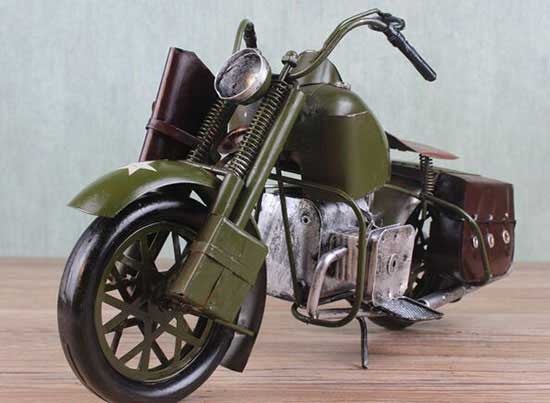 Army Green Handmade Large Size Tinplate Military Harley Davidson
